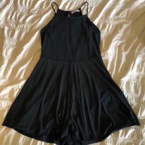 Navy Charcoal Romper